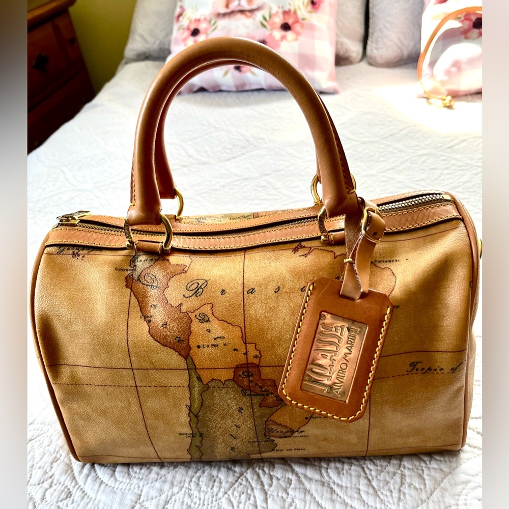 ALVIERI MARTINI NWOT AUTHENTIC GEO CLASSIC BOSTON BAG - Picture 11 of 16